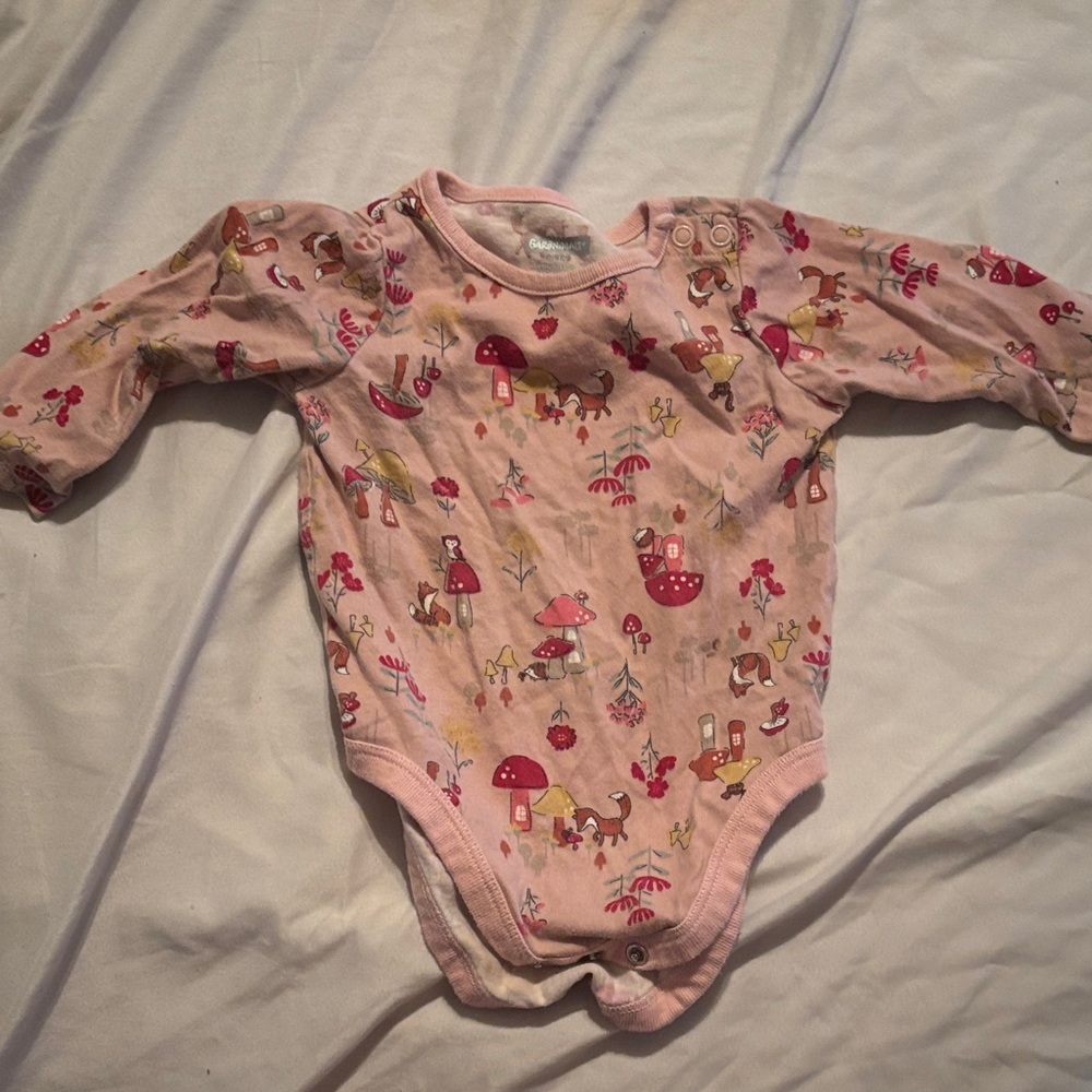 Garanimals Pink and Red Patterned Bodysuit